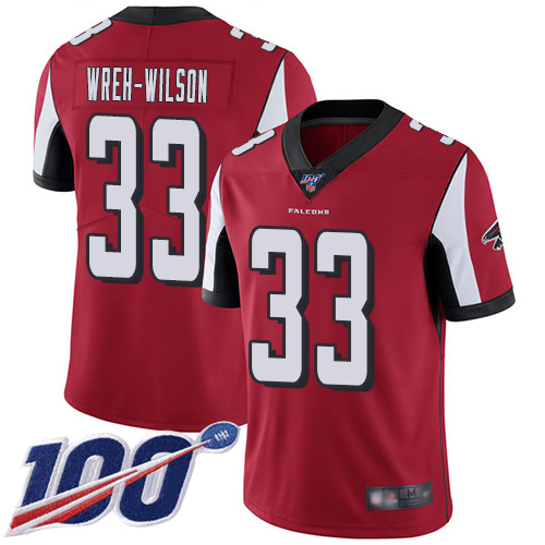 Atlanta Falcons Limited Red Men Blidi Wreh-Wilson Home Jersey NFL Football #33 100th Season Vapor Untouchable